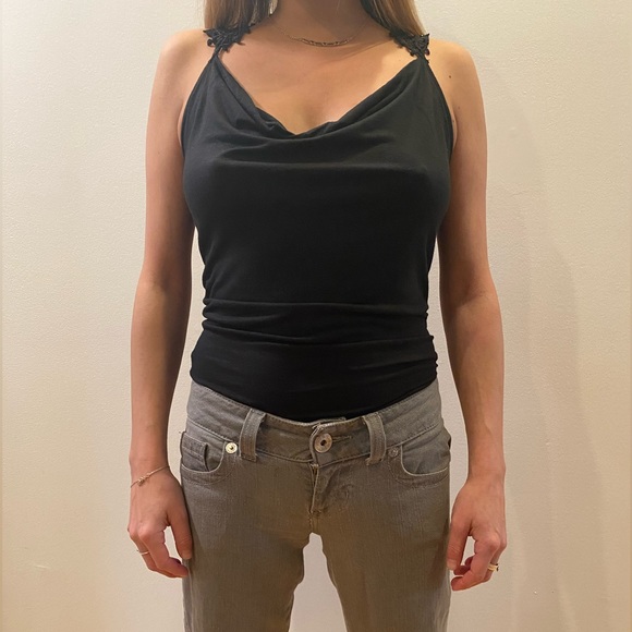 Black Tank with Lace Racer Back - Picture 7 of 12